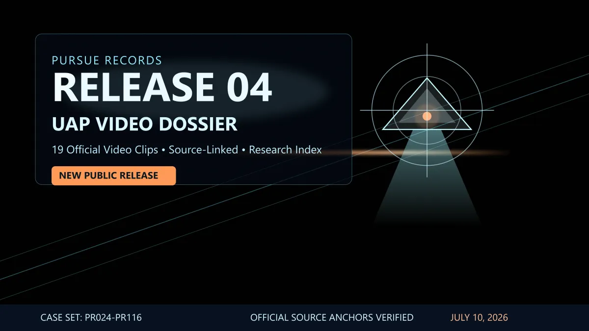 Release 04 Video Dossier: 19 Official UAP Clips Indexed With Source and Mirror Links